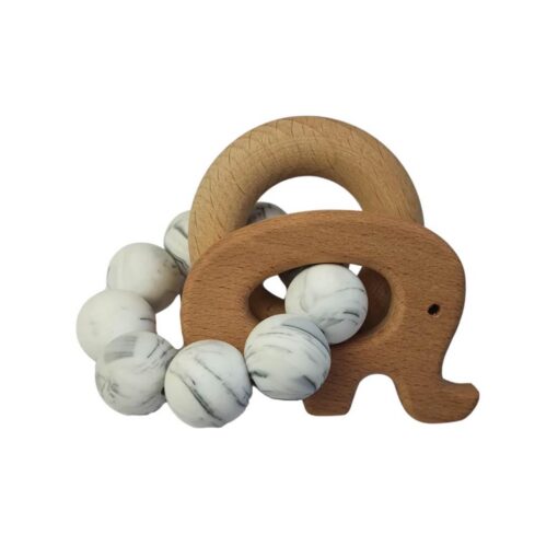 Chewies-More-Play-Rattle-Elephant-Marble Chewies & More Play Rattle Elephant - Marble