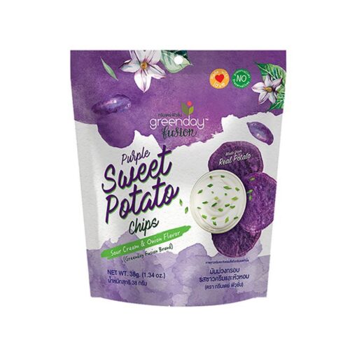 Greenday-Purple-Sweet-Potato-Chips-Sour-Cream-and-Onion-Flavor-38g Sour Cream Sweet Potato Chips