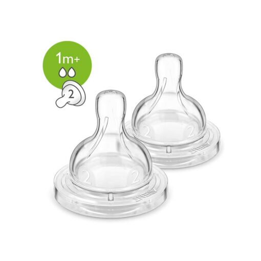 Philips Avent Classic+ / Anti-Colic Flow 2 Teat (1m+) - 2 Pcs Classic Anti-Colic Teats