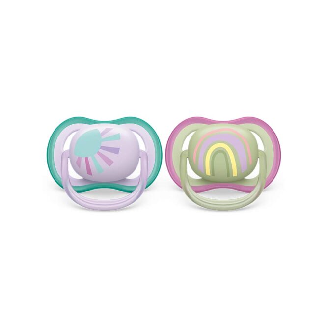 Philips Avent Ultra Air Pacifiers (0-6m) Rainbow - 2 Pcs