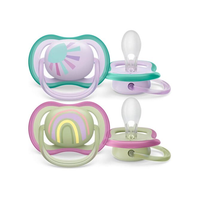 Philips Avent Ultra Air Pacifiers (0-6m) Rainbow - 2 Pcs
