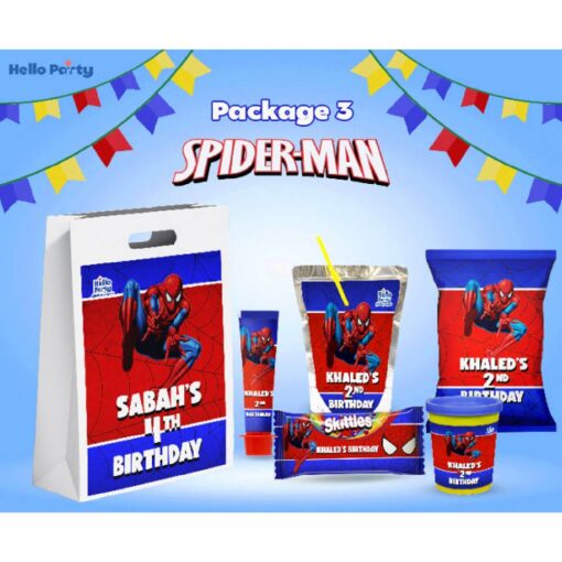 Hello Party Spiderman Package 3 - For 5 Kids Hello Party Spiderman Package 3 - For 5 Kids