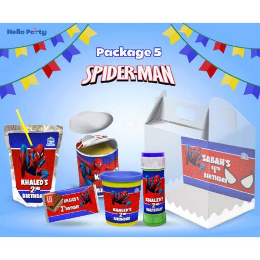Hello Party Spiderman Package 5 - For 5 Kids Hello Party Spiderman Package 5 - For 5 Kids