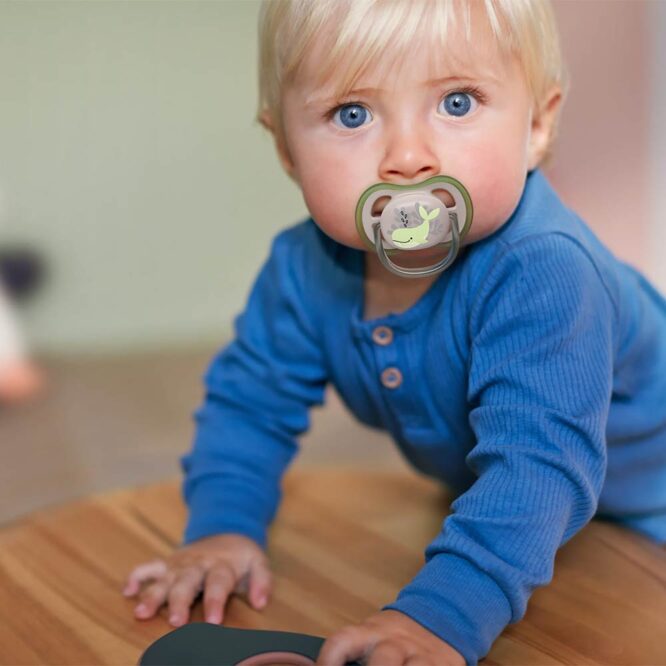 Philips Avent Ultra Air Pacifiers (6-18m) for Boy, Turtle & Whale - 2 Pcs