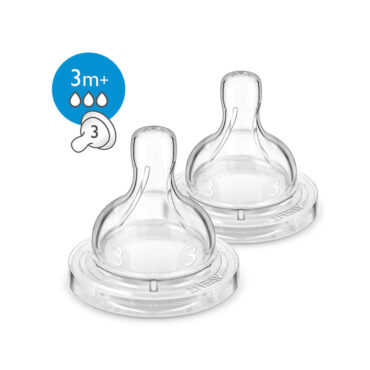 Philips Avent Classic+ / Anti-Colic Flow 3 Teats (3m+) 2 Pcs