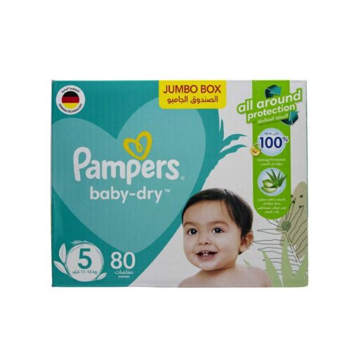 Pampers Baby-Dry Size 5 (11-16kg) - 80 Diapers Jumbo Box Pampers Baby-Dry Size 5 (11-16kg) - 80 Diapers Jumbo Box
