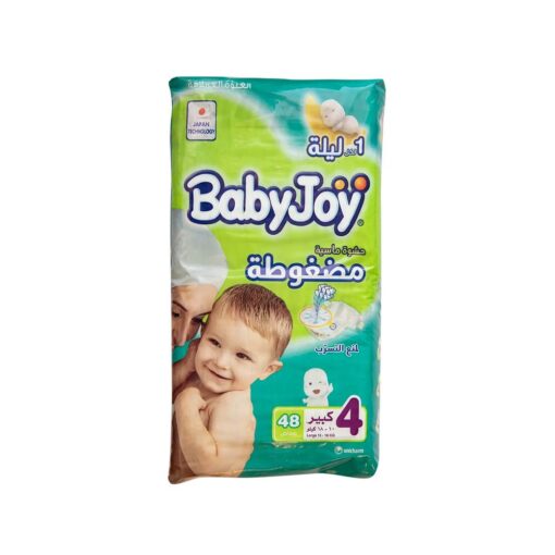 BabyJoy-Diapers-Size4-48Diapers BabyJoy Compressed Size 4 Large (10-18kg) - 48 Diapers