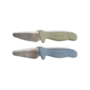 Filibabba Beginner's Cutting Knives - Powder Blue / Green - 2 Pcs