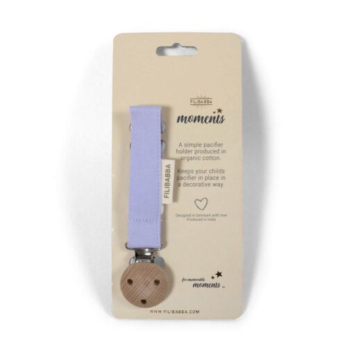 Filibabba Moments Pacifier Holder - Fresh Violet Filibabba Moments Pacifier Holder - Fresh Violet