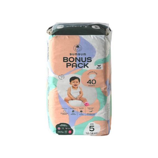 BumBum-Bonus-Pack-Size5-40-Organic-Diapers BumBum Bonus Pack Size 5 (12-18kg) - 50 Organic Diapers