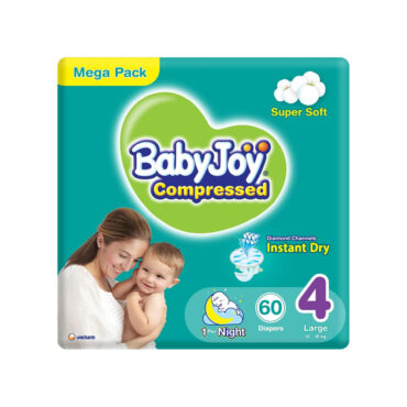 BabyJoy Compressed Size 4 (10-18kg) Large - 60 Diapers