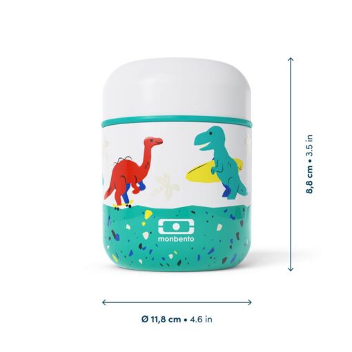 Monbento-Capsule-Lunch-Box-Green04 Monbento Kids Capsule Insulated Lunch Box 280ml - Green Dino