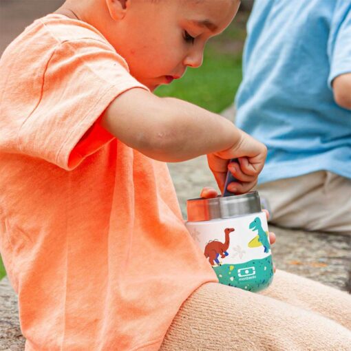 Monbento-Capsule-Lunch-Box-Green07 Monbento Kids Capsule Insulated Lunch Box 280ml - Green Dino