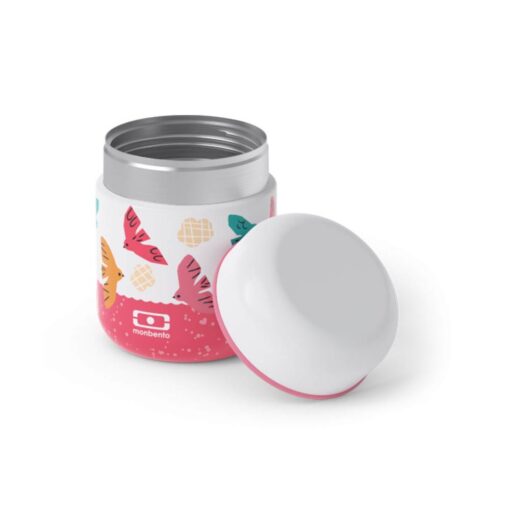 Monbento-Capsule-Lunch-Box-Pink02 Monbento Kids Capsule Insulated Lunch Box 280ml - Pink Birds
