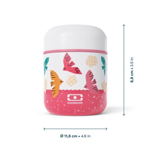 Monbento-Capsule-Lunch-Box-Pink04 Monbento Kids Capsule Insulated Lunch Box 280ml - Pink Birds