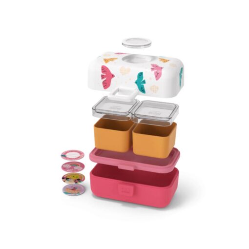 Monbento Kids Lunch Box 800ml - Pink Birds Monbento Kids Lunch Box 800ml - Pink Birds