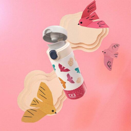 Monbento-Kids-Insulated-Bottle-360ml-Pink05 Monbento Kids Insulated Bottle 360ml - Pink Birds