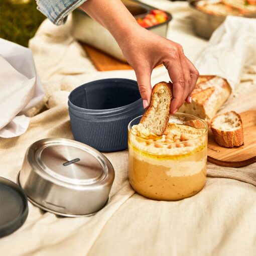 Black+Blum Glass Lunch Pot & Case (Large) - Slate Black+Blum Glass Lunch Pot & Case (Large) - Slate