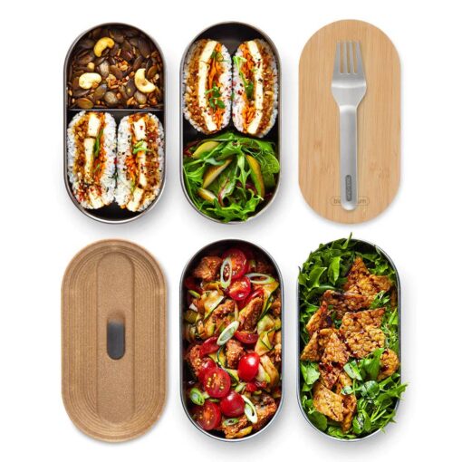 BlackBlum-StainlessSteel-Bento-Box-1Liter-AlmondGray04 Black+Blum Stainless Steel Bento Box - Almond Gray