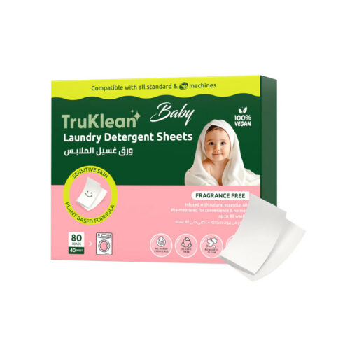 TruKlean-Baby-Laundry-Detergent-Sheets-Fragrance-Free TruKlean Baby Laundry Detergent Sheets - Fragrance Free