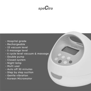 Spectra Rechargeable Electric Breast Pump S1 Pro - Gray