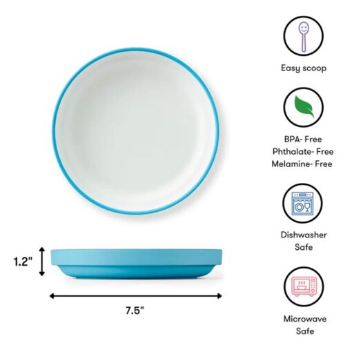 Omie-Easy-Scoop-Kids-Plate-with-Divider-Blue02 Omie Easy Scoop Kids Plate with Divider - Blue