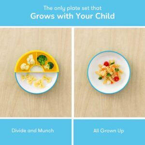 Omie Easy Scoop Kids Plate with Divider - Blue