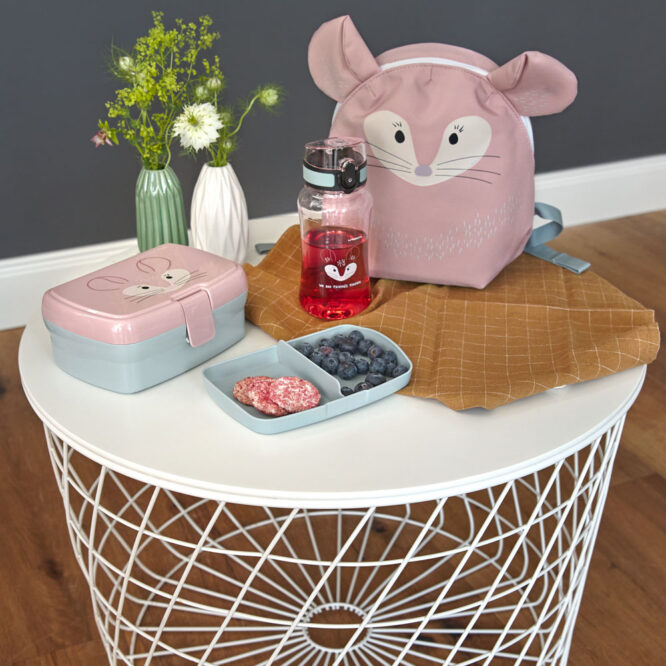 Lassig Lunch Set (Lunchbox & Bottle) - About Friends, Chinchilla