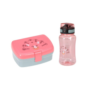 Lassig Lunch Set (Lunchbox & Bottle) - About Friends, Dino Rose
