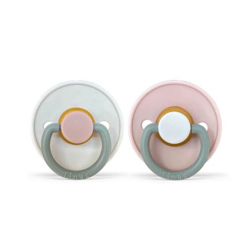 Tiny's Natural Latex Pacifier Size 2 (6-18m) Mix Color - 2 Pcs