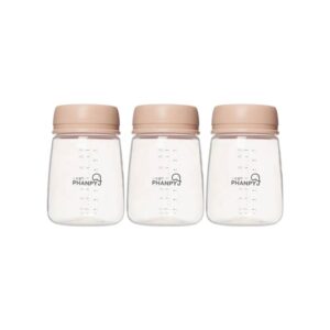Phanpy Wide Mouth Breastmilk Storage Bottles (200ml) Orange - 3 Pcs