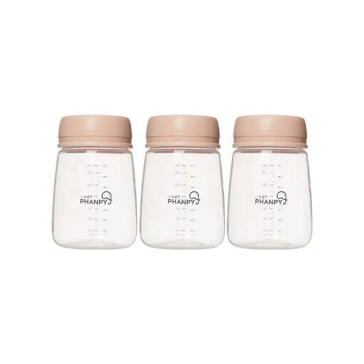 Phanpy-Breastmilk-Storage-Bottles-Orange-3-Pcs Phanpy Wide Mouth Breastmilk Storage Bottles (200ml) Orange - 3 Pcs