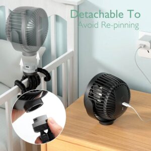 Momcozy Portable Stroller Fan - Black