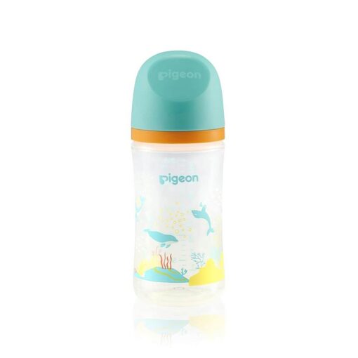 Pigeon-SofTouch-Anti-Colic-Plastic-Nursing-Bottle-240ml-3m-Whale02 Pigeon SofTouch Anti-Colic Plastic Nursing Bottle 240ml (3m+) - Whale