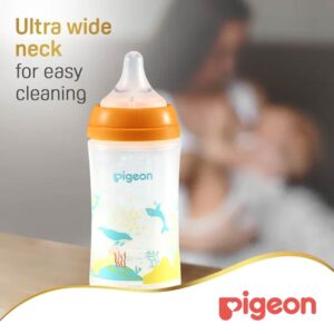 Pigeon SofTouch Anti-Colic Plastic Nursing Bottle 240ml (3m+) - Whale