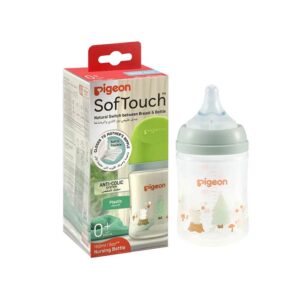 Pigeon SofTouch Anti-Colic Plastic Nursing Bottle 160ml (0m+) - Rabbit