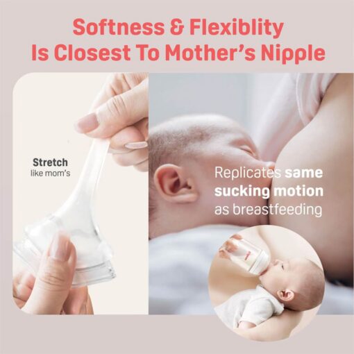 Pigeon SofTouch Anti-Colic Wide Neck Nipple Size M (3m+) - 2 Pcs Pigeon SofTouch Anti-Colic Wide Neck Nipple Size M (3m+) - 2 Pcs