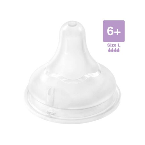 Pigeon SofTouch Anti-Colic Wide Neck Nipple Size L (6m+) - 2 Pcs Pigeon SofTouch Anti-Colic Wide Neck Nipple Size L (6m+) - 2 Pcs