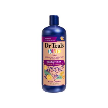 Dr Teal's Kids 3-in-1 Bubble Bath, Body Wash & Shampoo Elderberry & Vitamin C - 591ml