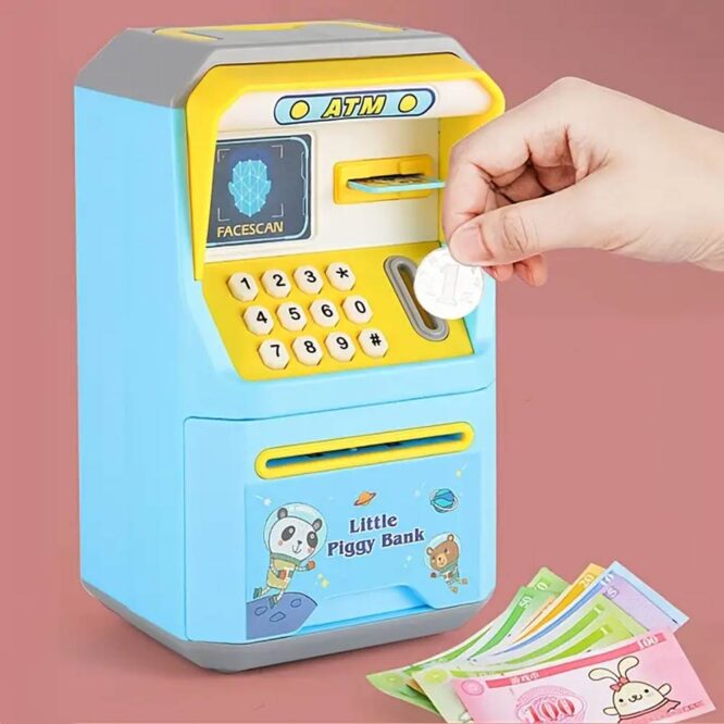 Face Recognition ATM Saving Box - Blue