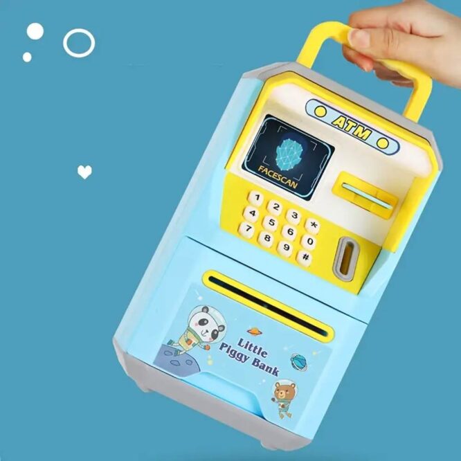 Face Recognition ATM Saving Box - Blue