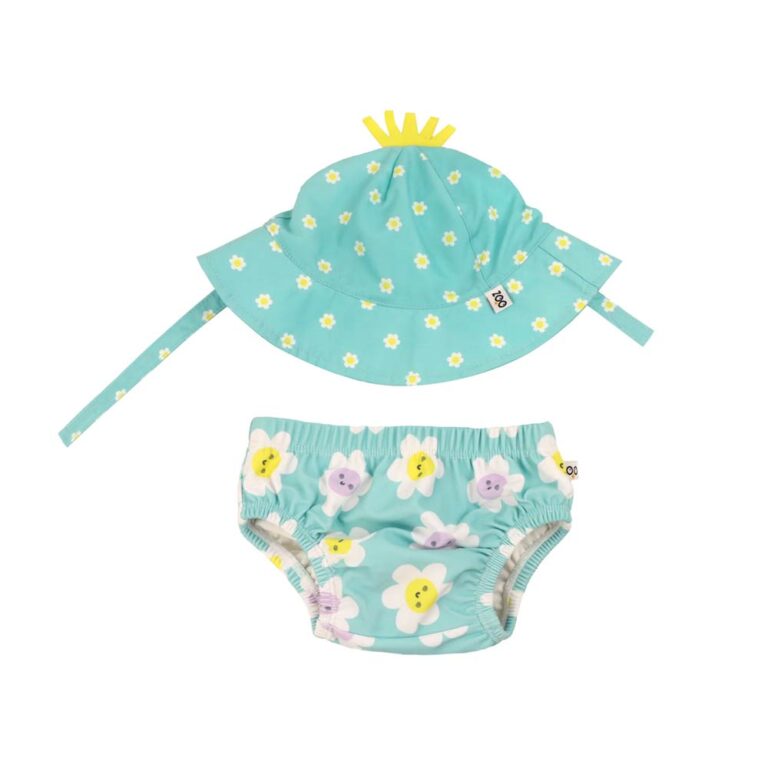 Zoocchini Baby Swim Diaper & Sun Hat Set - Daisy