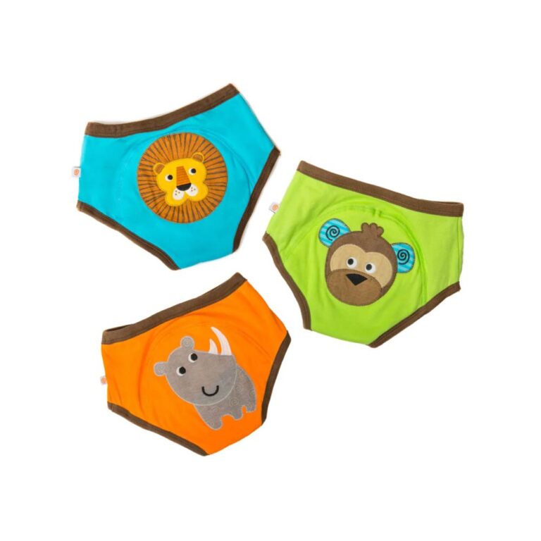 Zoocchini Organic Potty Training Pants Set of 3 (Boys) - Safari Friends