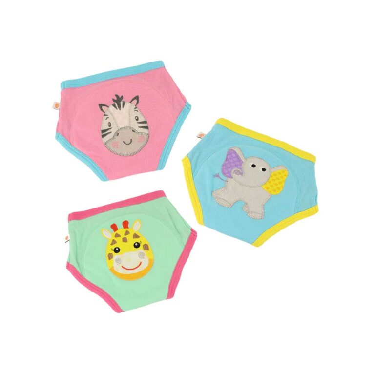 Zoocchini Organic Potty Training Pants Set of 3 (Girls) - Zoo Friends