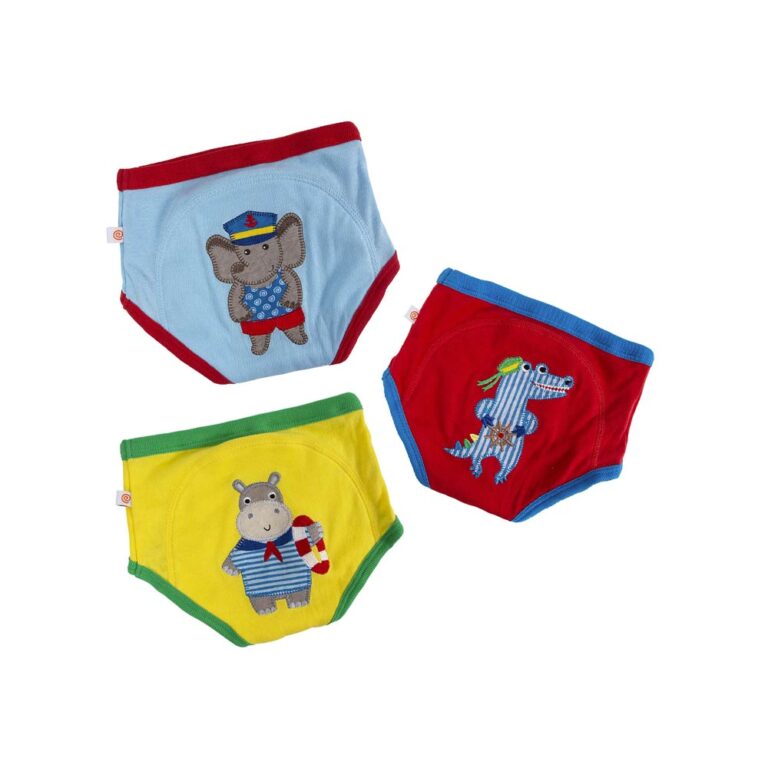 Zoocchini Organic Potty Training Pants Set of 3 (Boys) - Maritime Mates