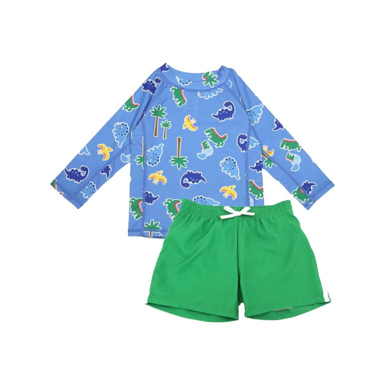 Zoocchini Swim Top & Short Set (Boys) - Dino & Friends