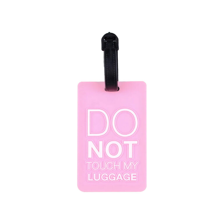 Luggage Tag - Do Not Touch My Luggage Travel Tag! - Baby Pink