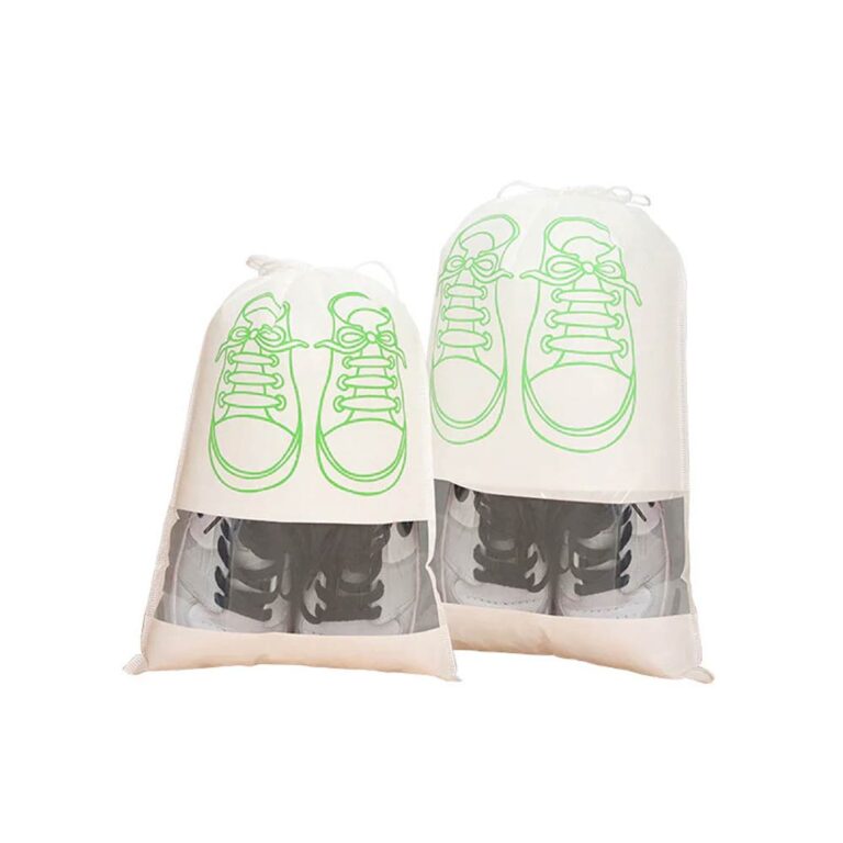 Portable Travel Shoe Waterproof Bag with View - White