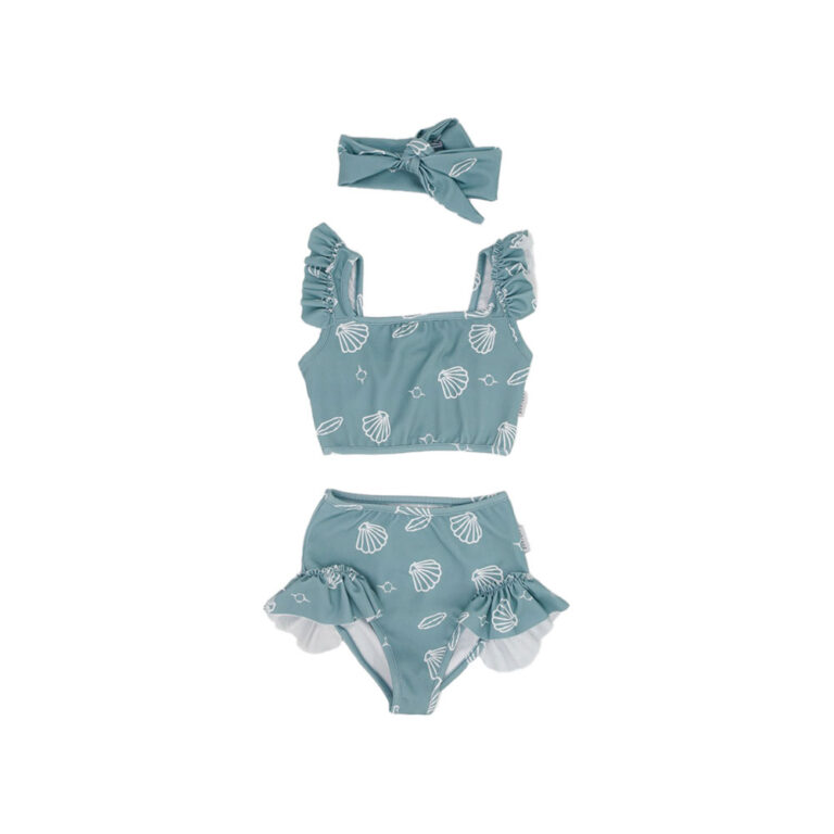 Baby Wawa 2 Piece Swimwear with Hair Band for Girls - Shells