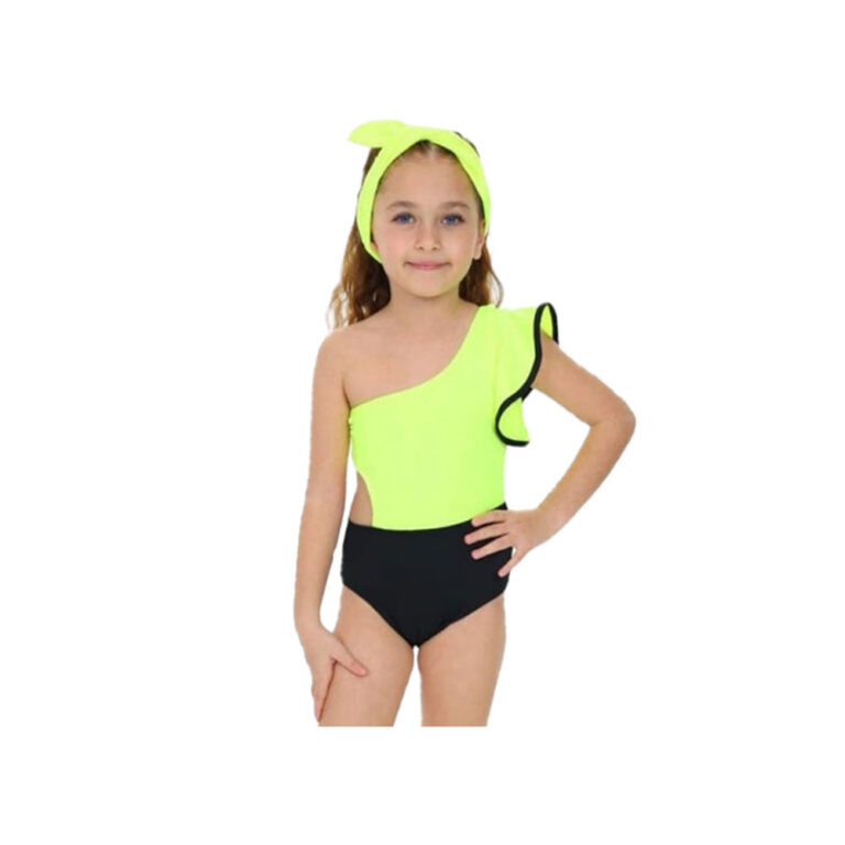 Baby Wawa Ruffles Swimwear - Neon Green